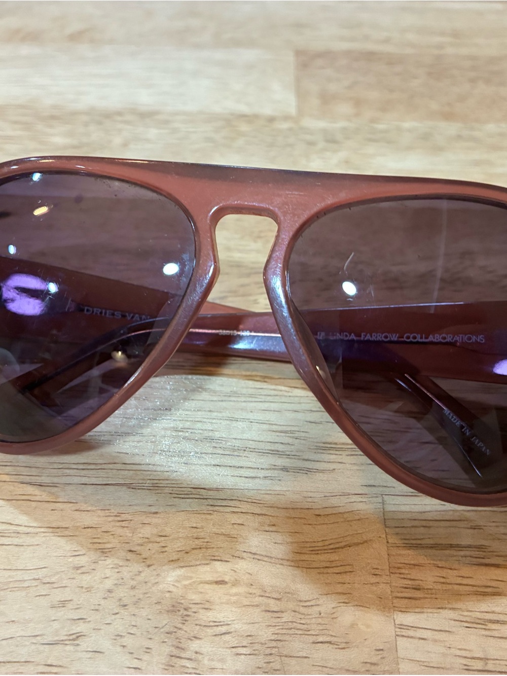 Dries Van Noten by Linda Farrow Sunglasses Pink DVN/26/5 Pink 58-15-130 Japan